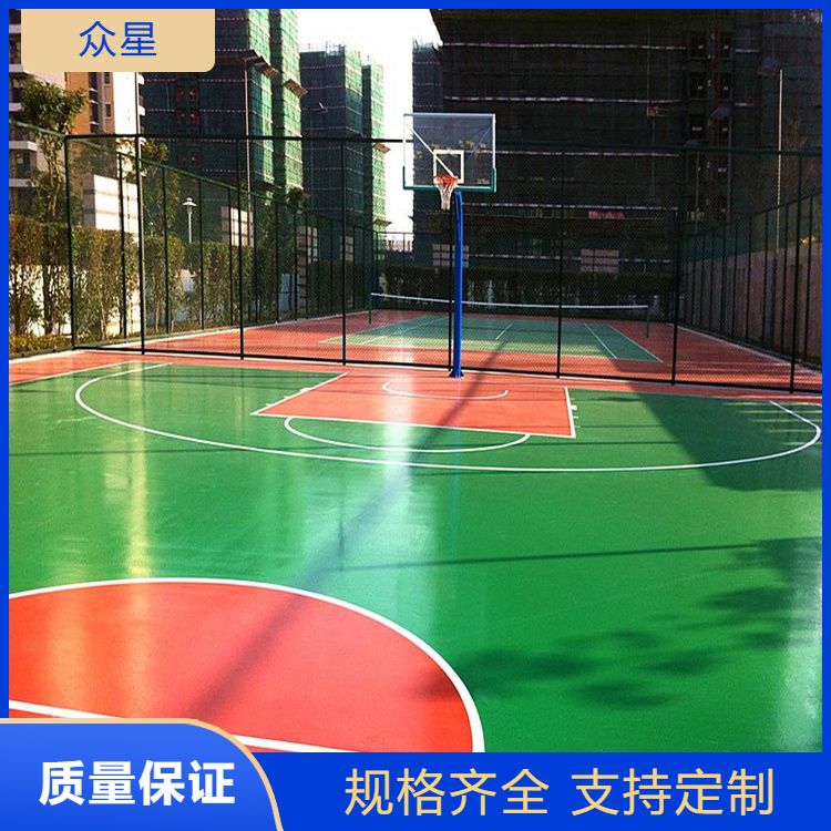 青岛市塑胶篮球场塑胶地坪 - 价格